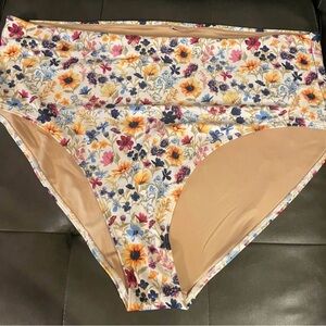 Floral High-Waisted Bikini Bottoms